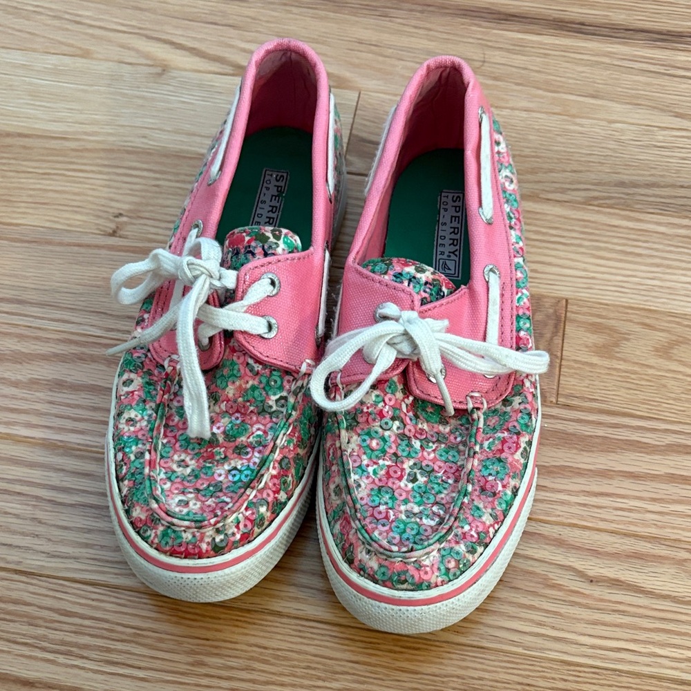 Sperry Women's Pink Floral Sneakers